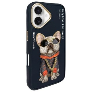 Etui Nimmy Glasses Cool Dog na iPhone 16 - czarne