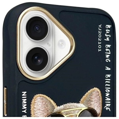 Etui Nimmy Glasses Cool Dog na iPhone 16 - czarne