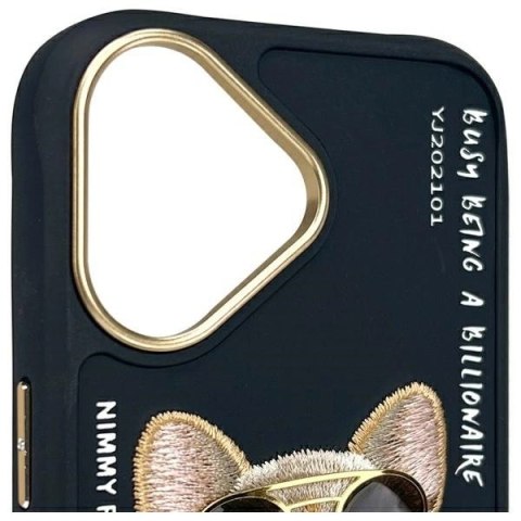 Etui Nimmy Glasses Cool Dog na iPhone 16 - czarne