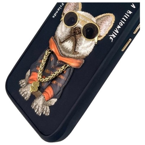 Etui Nimmy Glasses Cool Dog na iPhone 16 - czarne