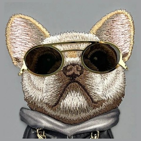 Etui Nimmy Glasses Cool Dog na iPhone 16 - szare