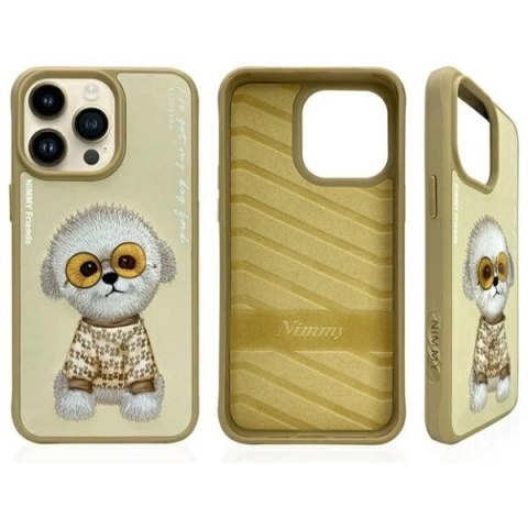 Etui Nimmy Glasses Cool na iPhone 15 Pro Max - beżowe