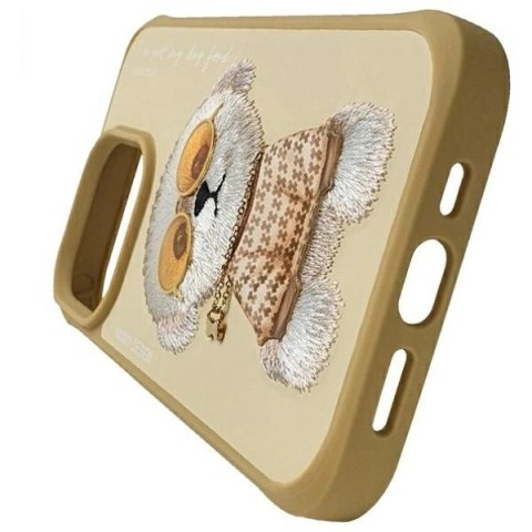 Etui Nimmy Glasses Cool na iPhone 15 Pro Max - beżowe