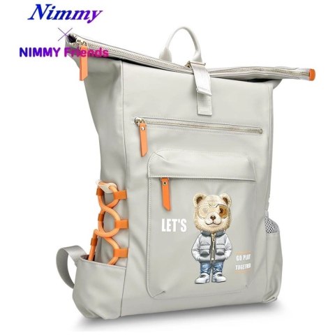 Plecak Nimmy Cool&Cute 2.0 Bear na laptopa - szary