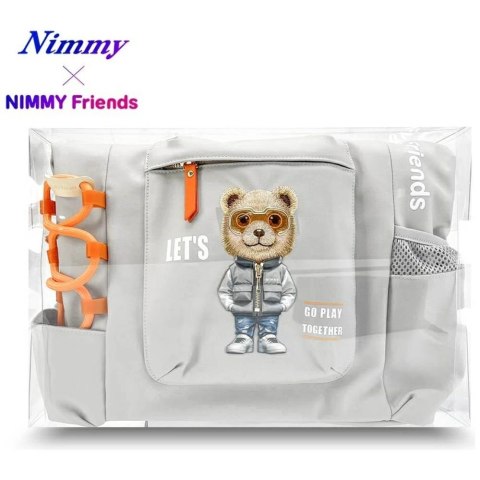 Plecak Nimmy Cool&Cute 2.0 Bear na laptopa - szary