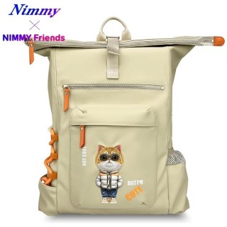 Plecak Nimmy Cool&Cute 2.0 Cat do laptopa - beżowy