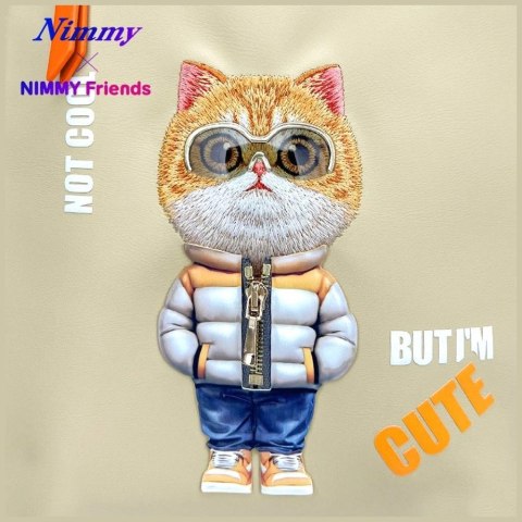 Plecak Nimmy Cool&Cute 2.0 Cat do laptopa - beżowy