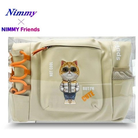 Plecak Nimmy Cool&Cute 2.0 Cat do laptopa - beżowy