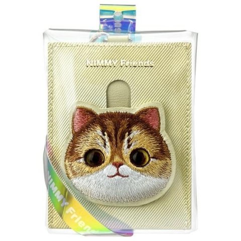Portfel Nimmy Big Eyed Pet 2.0 Cat etui na karty - beżowy