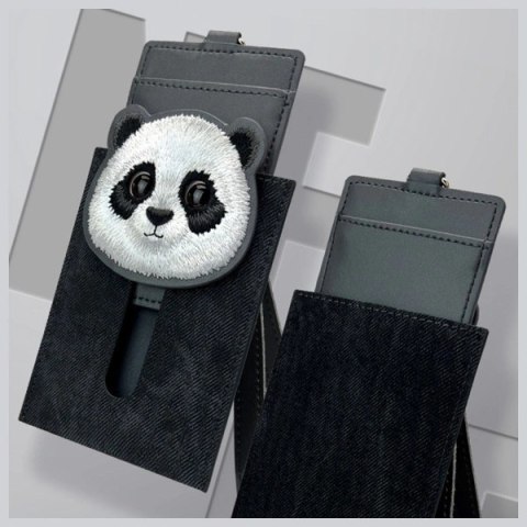 Portfel Nimmy Big Eyed Pet 2.0 Panda etui na karty - czarny