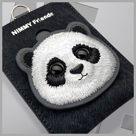 Portfel Nimmy Big Eyed Pet 2.0 Panda etui na karty - czarny