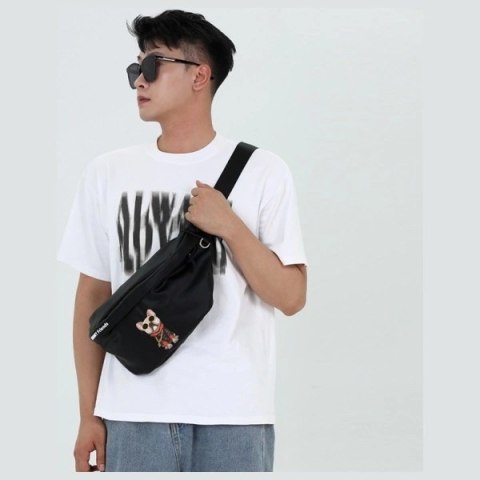 Torba na ramię Nimmy Crossbody Glasses Cool Cat - szara