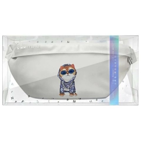 Torba na ramię Nimmy Crossbody Glasses Cool Cat - szara