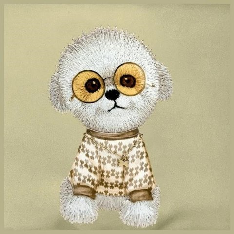 Torba na ramię Nimmy Crossbody Glasses Cool Dog - zielona