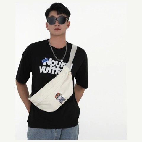 Torba na ramię Nimmy Crossbody Glasses Cool Dog - zielona