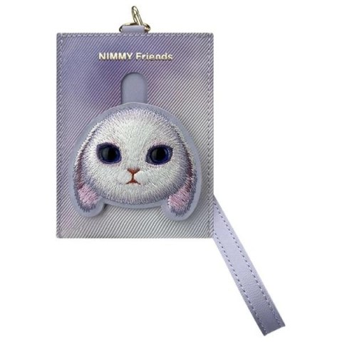 Zestaw Nimmy Big Eyed Pet 2.0 Rabbit 3w1 torebka na telefon + portfel + etui na lokalizator - fioletowy