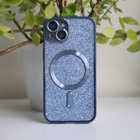 Nakładka Glitter Chrome Mag do iPhone 15 Plus 6,7" niebieska Nakładka Glitter Chrome Mag do iPhone 15 Plus 6,7" niebieska