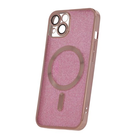 Nakładka Glitter Chrome Mag do iPhone 15 Plus 6,7" różowa