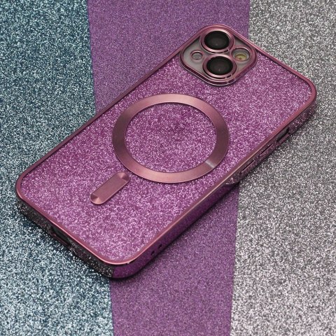 Nakładka Glitter Chrome Mag do iPhone 15 Plus 6,7" różowa