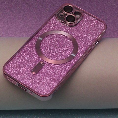 Nakładka Glitter Chrome Mag do iPhone 15 Plus 6,7" różowa