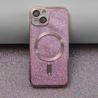 Nakładka Glitter Chrome Mag do iPhone 15 Pro 6,1" różowa