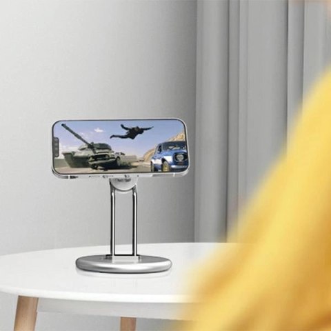 Stojak SODI SIM-300 z MagSafe na telefon - srebrny