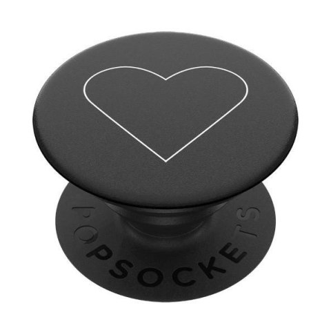 Uchwyt Popsockets 2 White Heart Black i podstawka do telefonu