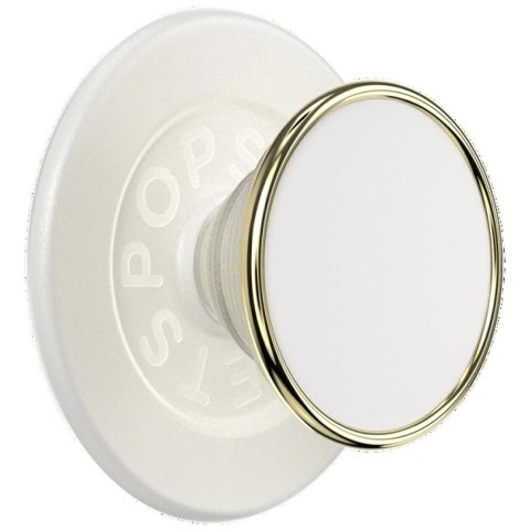 Uchwyt Popsockets Round Luxe Coconut Creme Enamel MagSafe i podstawka na telefonu