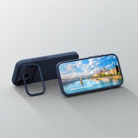 Etui AMAZINGTHING Glamour na iPhone 17 Pro Max z podstawką - niebieskie