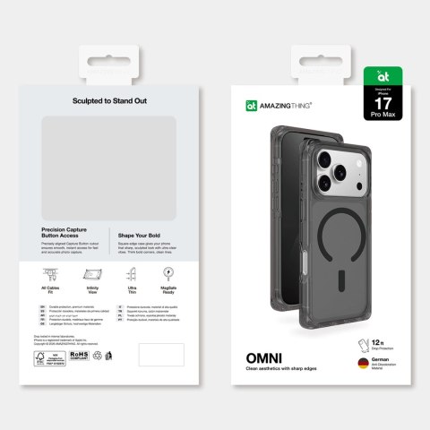 Etui AMAZINGTHING Omni na iPhone 17 Pro Max kompatybilne z MagSafe - czarne