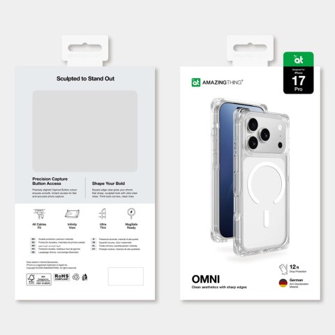 Etui AMAZINGTHING Omni na iPhone 17 Pro kompatybilne z MagSafe - przezroczyste
