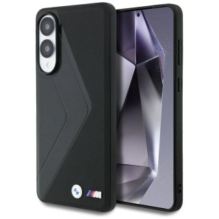 Etui BMW Leather Oversized Stripes MagSafe na Samsung Galaxy S25 Edge - czarne