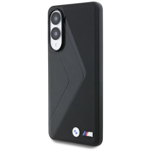 Etui BMW Leather Oversized Stripes MagSafe na Samsung Galaxy S25 Edge - czarne