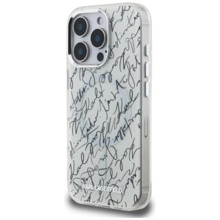Etui Karl Lagerfeld IML Karl Script Pattern MagSafe na iPhone 16 Pro Max - białe