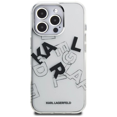 Etui Karl Lagerfeld IML Sketched Graphic na iPhone 16 Pro Max - przezroczyste