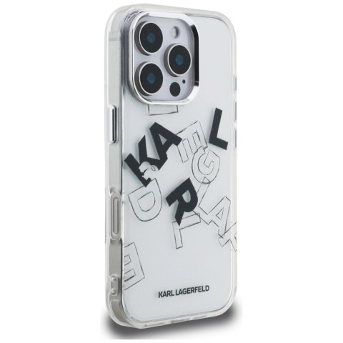 Etui Karl Lagerfeld IML Sketched Graphic na iPhone 16 Pro Max - przezroczyste