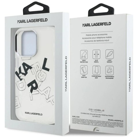 Etui Karl Lagerfeld IML Sketched Graphic na iPhone 16 Pro Max - przezroczyste