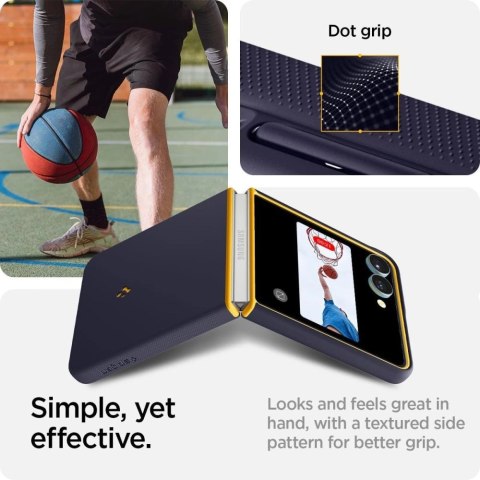 Etui Nano Pop Mag MagSafe na Samsung Galaxy Z Flip 7 - granatowo-żółte