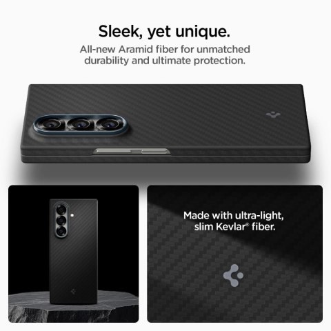 Etui Spigen AirSkin Aramid na Samsung Galaxy Z Fold 7 - czarne