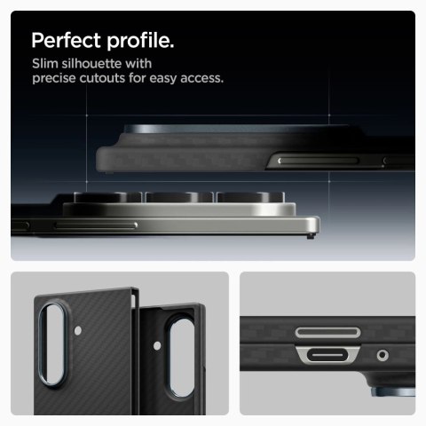 Etui Spigen AirSkin Aramid na Samsung Galaxy Z Fold 7 - czarne