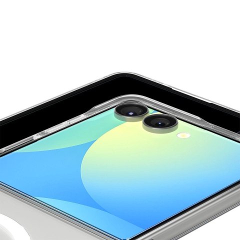 Etui Spigen AirSkin Mag MagSafe na Samsung Galaxy Z Flip 7 - przeroczysto-białe