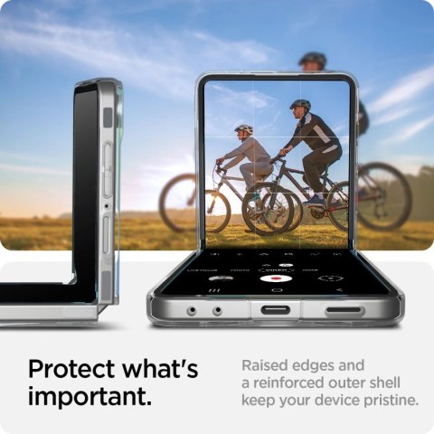 Etui Spigen AirSkin Mag MagSafe na Samsung Galaxy Z Flip 7 - przeroczysto-białe
