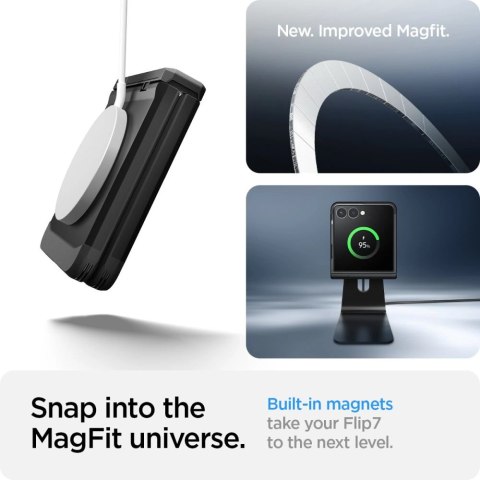 Etui Spigen Tough Armor Pro Mag MagSafe na Samsung Galaxy Z Flip 7 - czarne