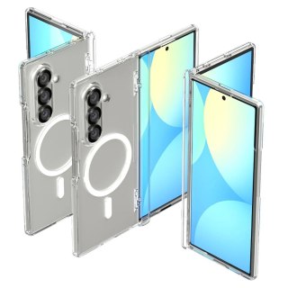 Etui Spigen Tough Armor Pro Mag MagSafe na Samsung Galaxy Z Fold 7 - przezroczysto-białe