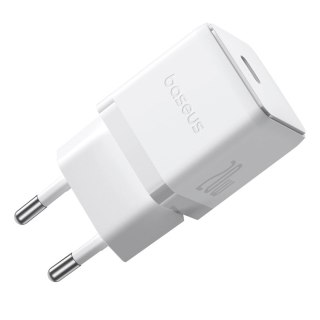 Ładowarka sieciowa Baseus Palm 1C 20W (z kablem Baseus Mini White USB-C 60W (20V/3A) 1m) - biała