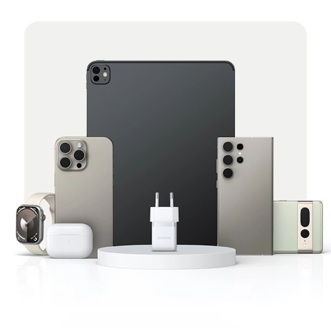 Ładowarka sieciowa Baseus Palm 1C 20W (z kablem Baseus Mini White USB-C 60W (20V/3A) 1m) - biała