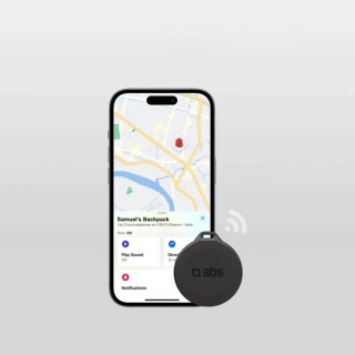 Lokalizator SBS Track My Circle wodoodporny IP65 kompatybilny z Apple Find My - czarny