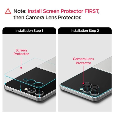 Osłona aparatu Spigen Optik Pro HD Glas.TR EZ Fit 2-pack na Samsung Galaxy Z Flip 7 - czarna