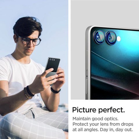 Osłona aparatu Spigen Optik Pro HD Glas.TR EZ Fit 2-pack na Samsung Galaxy Z Flip 7 - czarna