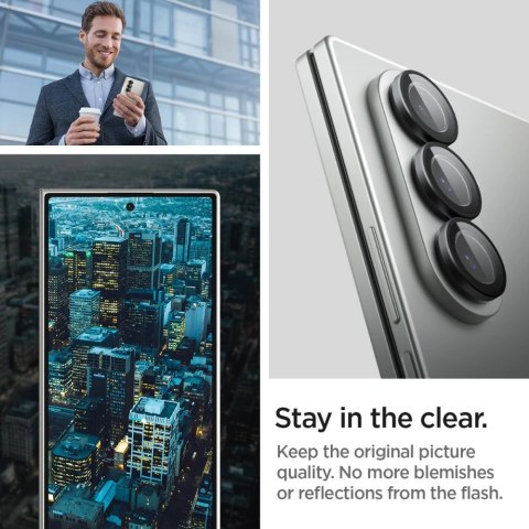 Osłona aparatu Spigen Optik Pro HD Glas.TR EZ Fit 2-pack na Samsung Galaxy Z Fold 7 - czarna